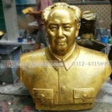 铜雕毛泽东名人胸像雕塑