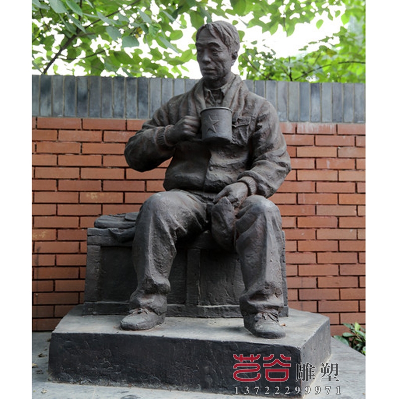 铜雕人物雕塑小品